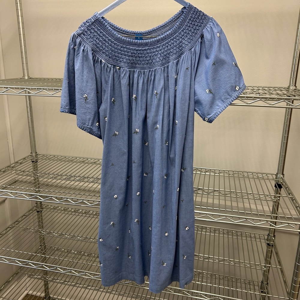 Old Navy Indigo Smocked Tee